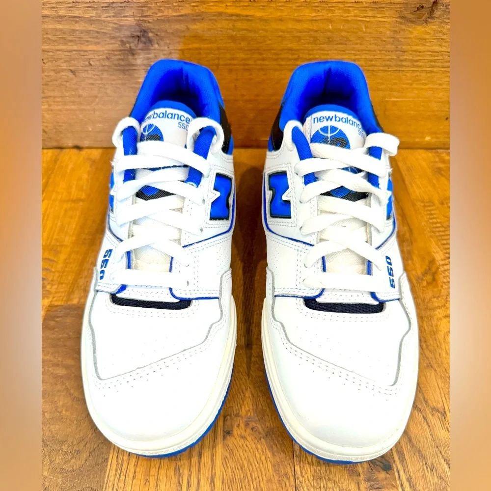 New Balance 550 White Team Royal‎ Blue Worn Once Men’s size 5 Women’s size 6.5